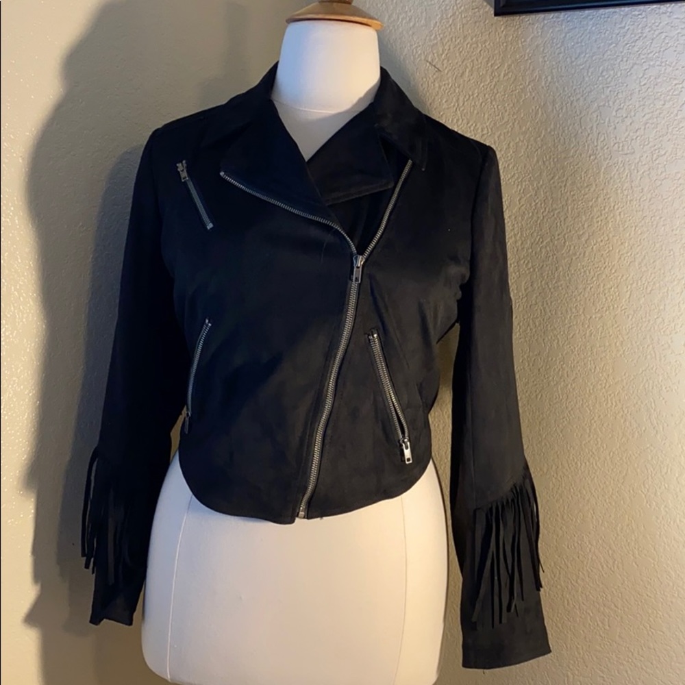 Suede fringe jacket